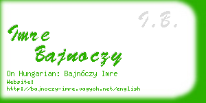 imre bajnoczy business card